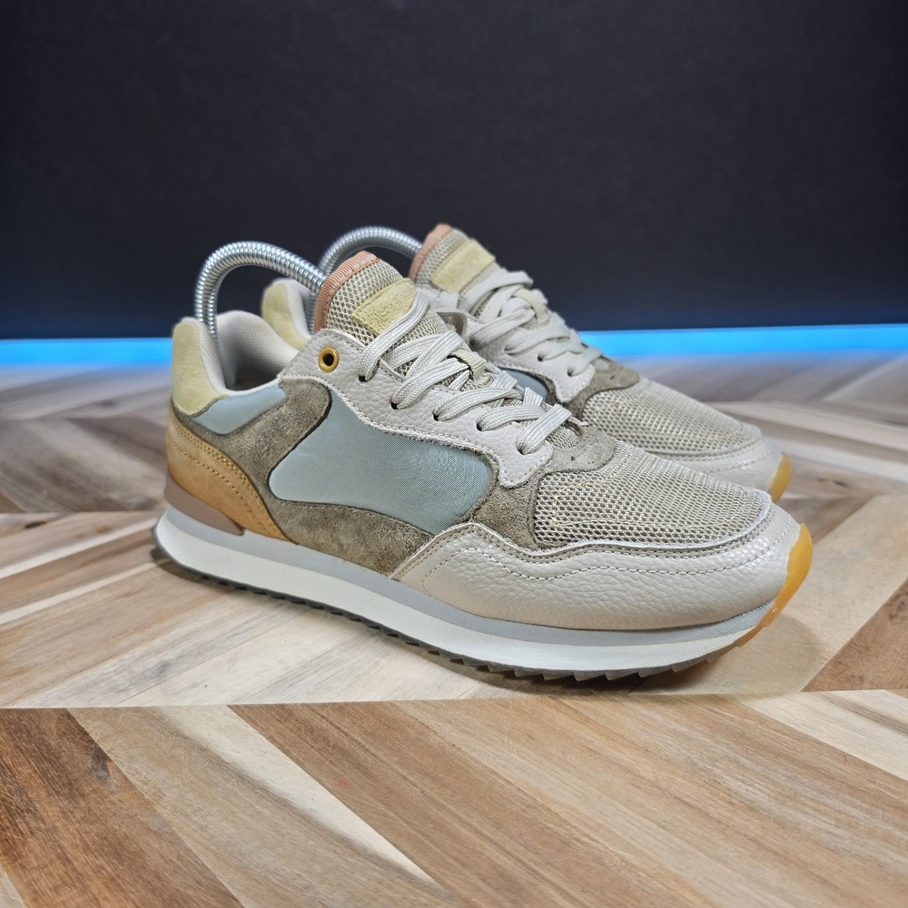 HOFF Tampa Women's 9 Beige Gray Leather Suede Retro Casual Sneakers Shoes